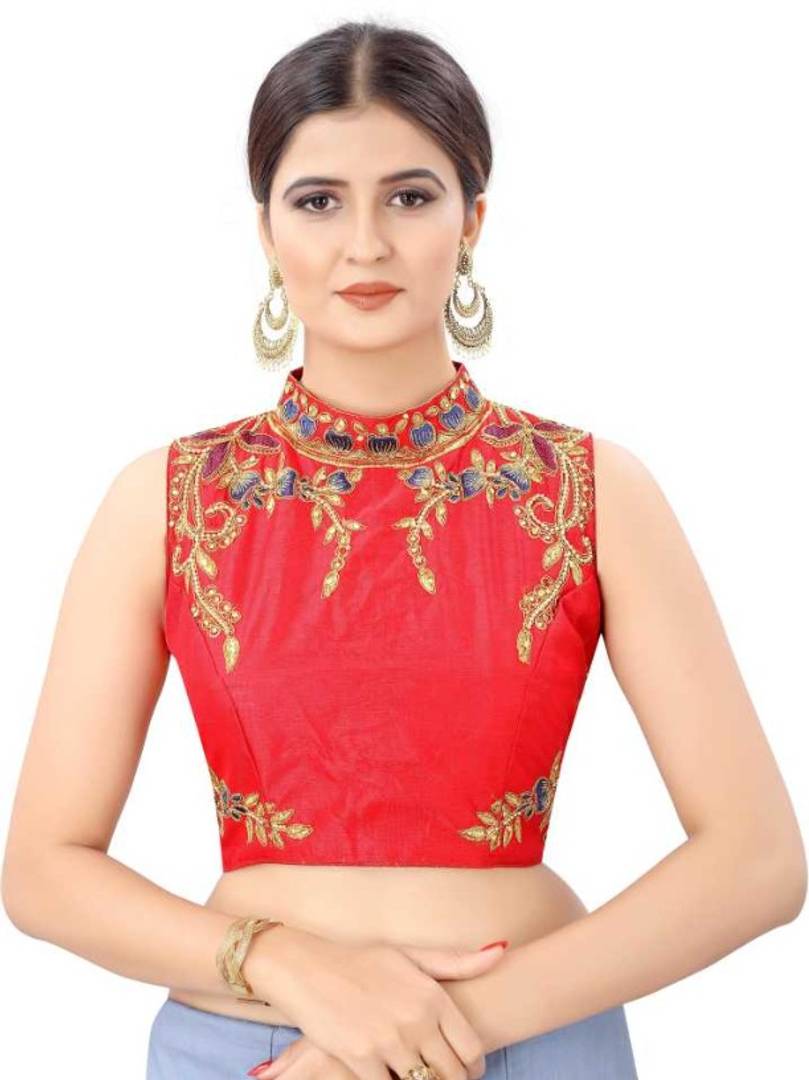 Trendy phantom silk Stitched Blouse for Women